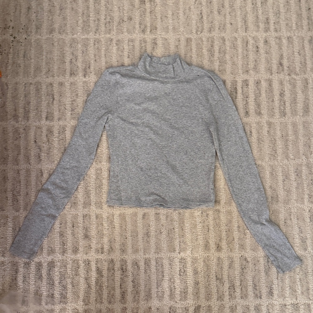 American Eagle Outfitters Gray Long Sleeve Top
